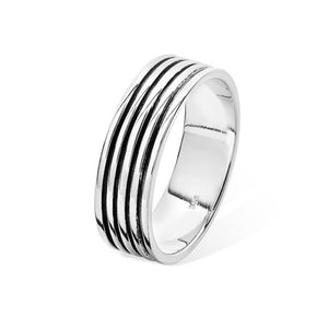 Gent's Enamel Lined Ring