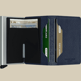 Secrid Miniwallet The Vegetable Tanned - Navy-Silver