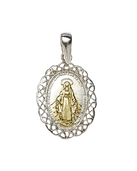 20mm Celtic Miraculous Medal Two Tone
