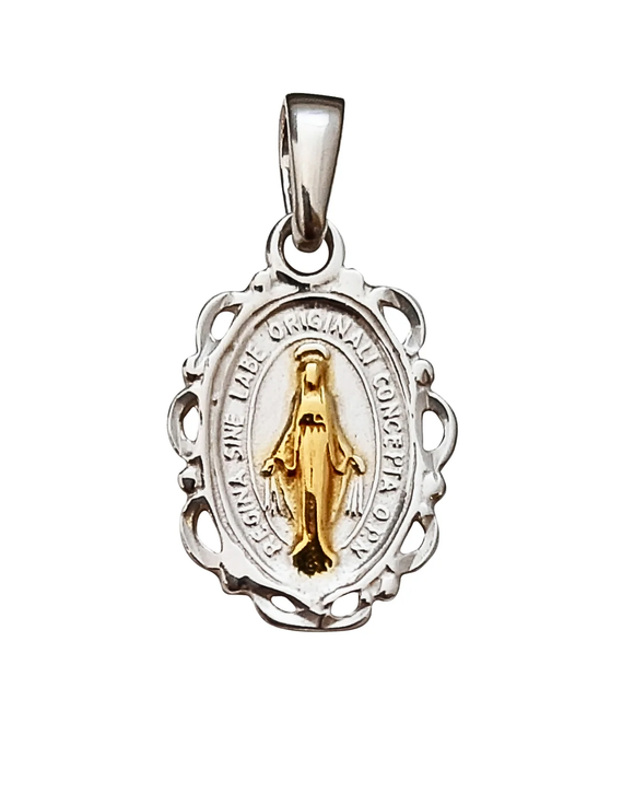 17mm Two Tone Miraculous Medal