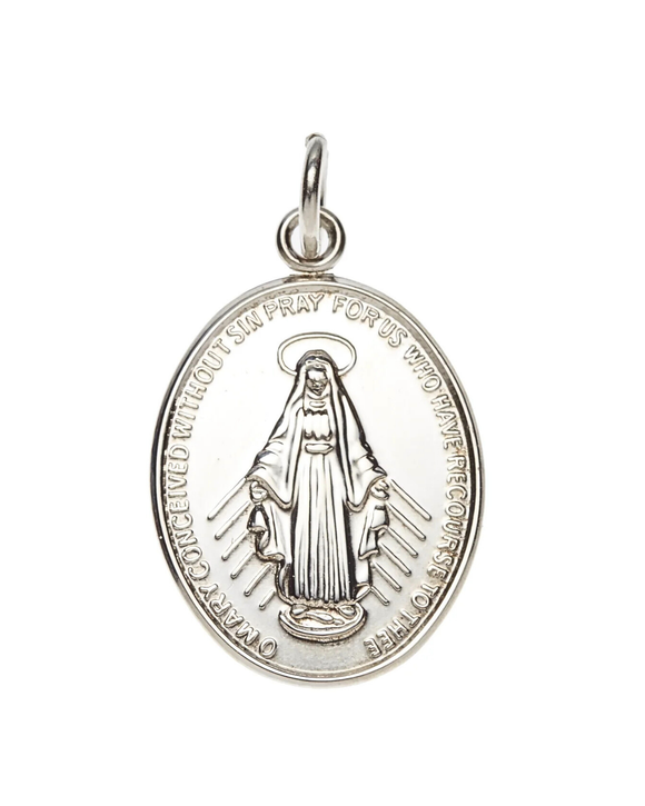 20mm Plain Silver Miraculous Medal*