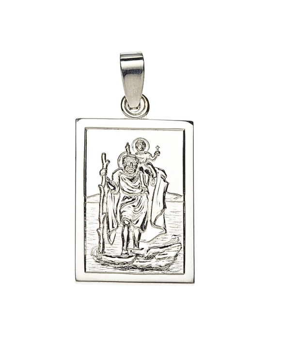 24mm Large Rectangular St Christopher