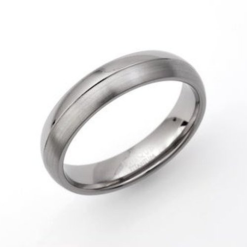 5mm Titanium Matt & Polished Ring