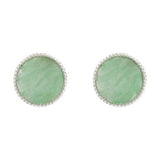 Spinning Comfort Green Medallion Pendant  & Earrings