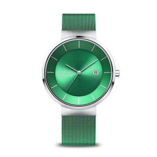 Bering Charity polished/brushed silver Green wash