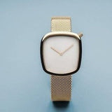 Bering Pebble Polished gold Ladies watch