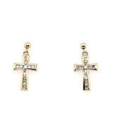.33ct Diamond Cross 9ct Earrings