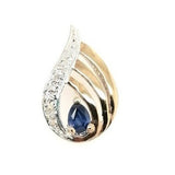 9ct Gold Diamond & Sapphire Earrings