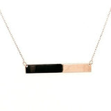9ct Rose Gold Name Bar Necklace