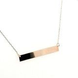 9ct Rose Gold Name Bar Necklace