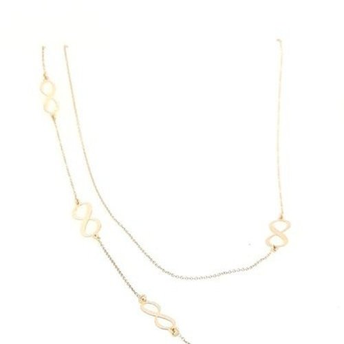 9ct Gold Infinity Necklace & Bracelet Set
