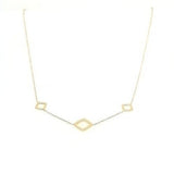 9ct Gold Diamond Shaped Necklace