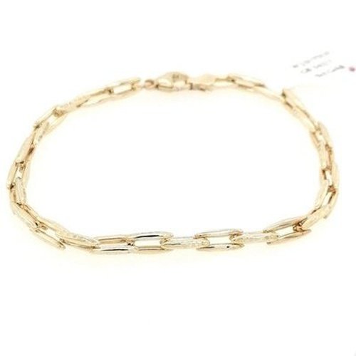 Long Rectangular Linked 9ct Gold Bracelet