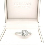 Square Halo Style Solitaire .75ct Ring
