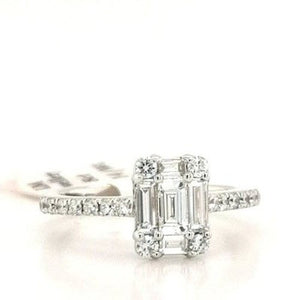 Rectangular Diamond ring .90ct