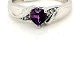 Purple Heart CZ Ring