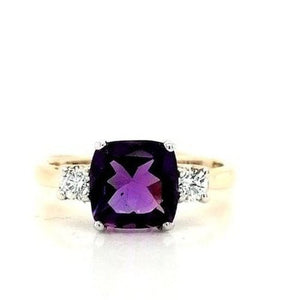 Syn Amethyst & CZ ring