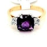 Syn Amethyst & CZ ring