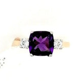 Syn Amethyst & CZ ring