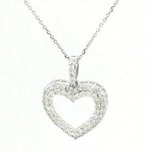 18ct Gold .63ct Diamond Heart Necklace