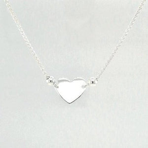 Silver Heart Bracelet  (free engraving)
