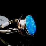 Blue Opal 9ct Gold Ring