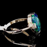 Black Opal 9ct Gold Ring