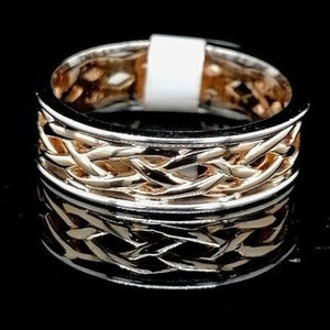 Gents Celtic Two Tone Wedding Ring