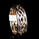 Gents Celtic Two Tone Wedding Ring