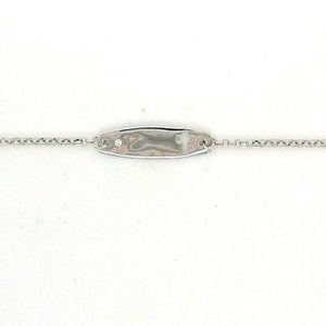 Girls ID Bracelet with Cross and stone