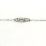 Girls ID Bracelet with Cross and stone