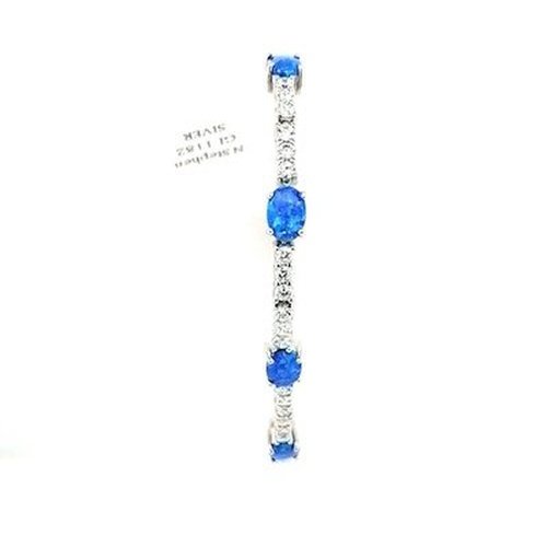 Blue Opal and CZ Bracelet