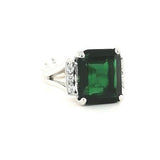 Green Syn Emerald Stone Ladies Ring - Price available on request