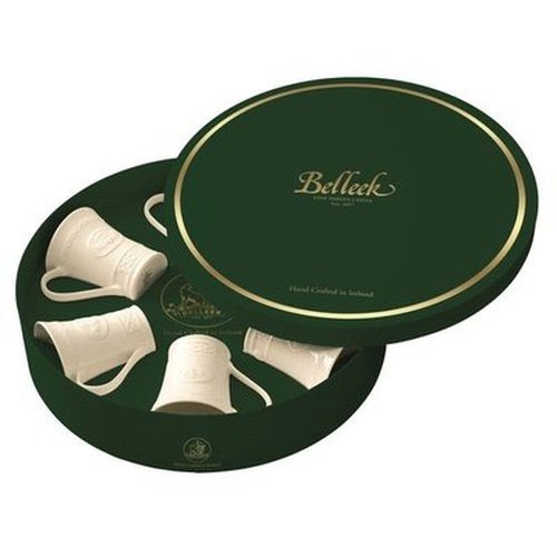 Belleek Classic Claddagh Six Mugs Gift Box