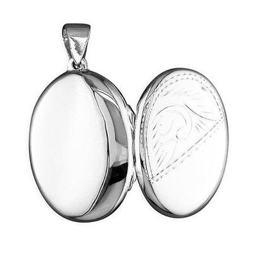 Silver Oval Locket (free engraving)