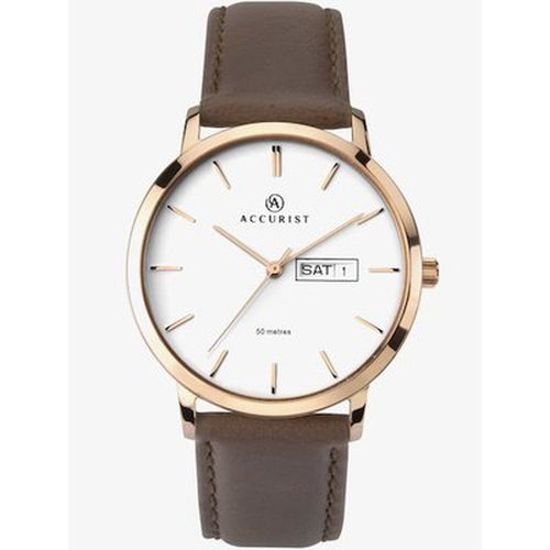 Accurist Mens Classic Watch Brown Leather