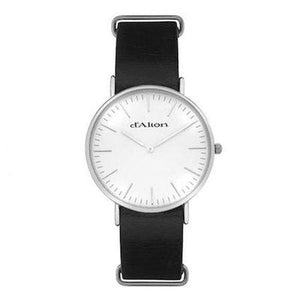 Unisex Black Leather Watch
