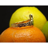Gents 9ct Gold Claddagh With Celtic Weave Band