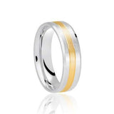 Flat Bevelled Edge Two Tone Band