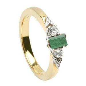 Celtic Precious Stone & Diamond Ring