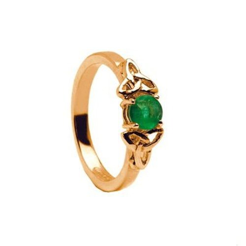 Emerald Trinity Knot Engagement ring