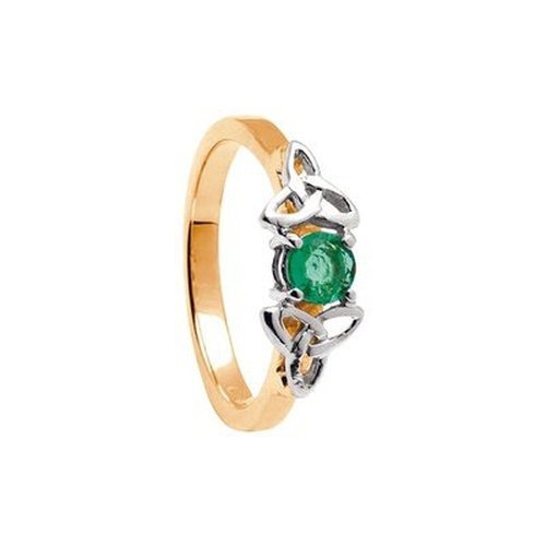 Emerald Trinity knot Engagement ring