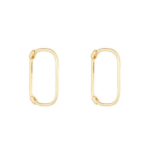 9ct Oval Shaped gold hoops