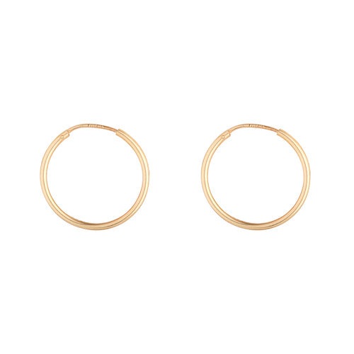 9ct gold hoop earrings 14mm