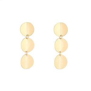 9ct Yellow Gold Triple Drop Concave earrings