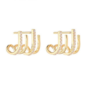 9ct Gold Stone Set Earring