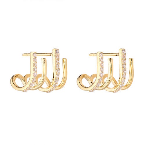 9ct Gold Stone Set Earring