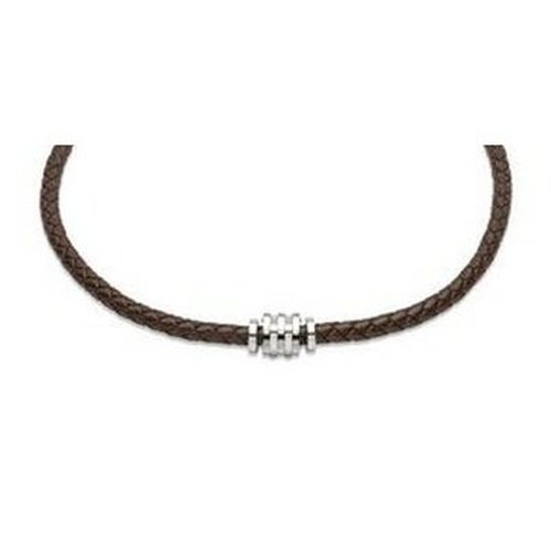 Dark Brown Leather Necklace