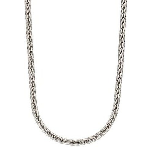 Stainless Steel Plaited Fox Chain Necklace (N4462)