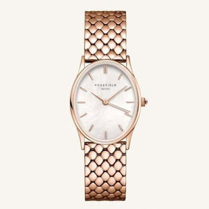 The Oval White MOP Steel Rose Gold  24 x 29mm